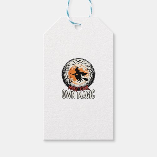 Halloween Witch Own Magic Vintage Shirt Design_1 Gift Tags