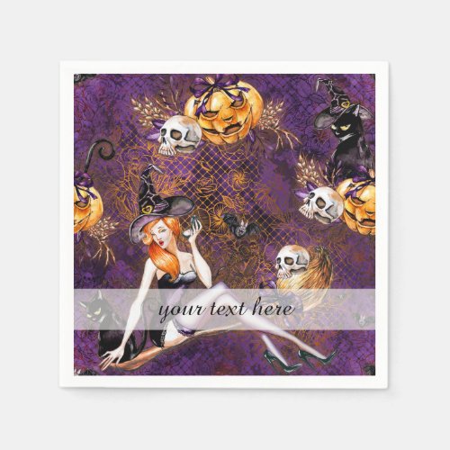Halloween Witch Paper Napkins
