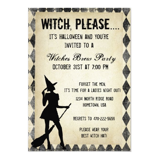 Halloween Witch Party Invitation