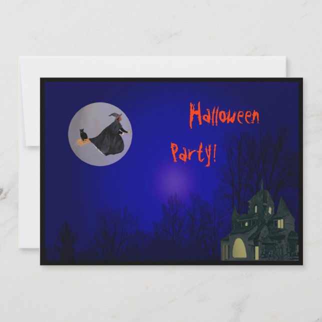 Halloween Witch Party Invitation (Front)