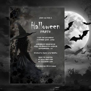 Halloween Witch Party Invitation