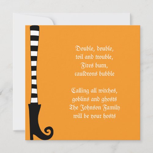 Halloween Witch Party Invitation