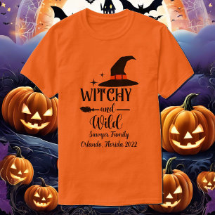 Halloween Witch Personalize Name Group Vacation T-Shirt