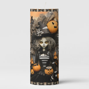 Halloween Witch Pillar Candle