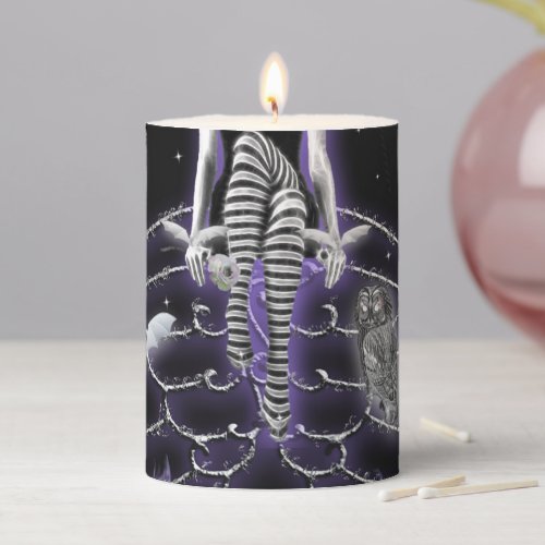 Halloween Witch Pillar Candle