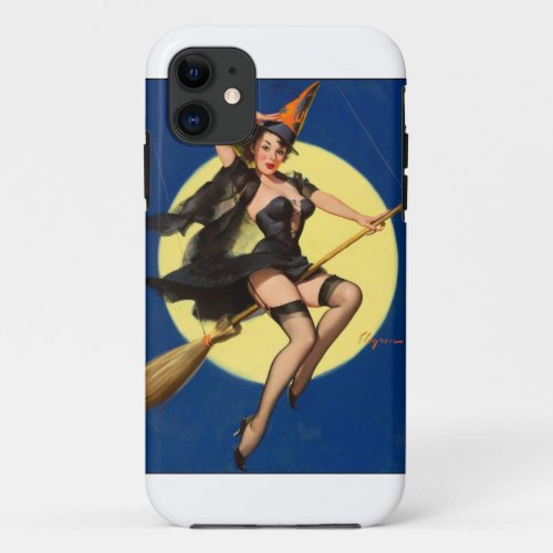 Halloween Witch Pin Up Girl iPhone 11 Case