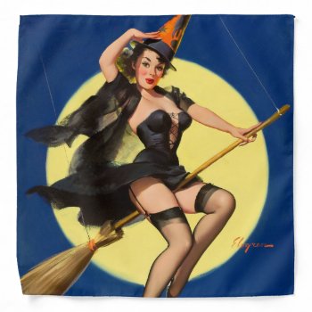 Halloween Witch Pin Up Girl Witch Bandana by PinUpGallery at Zazzle