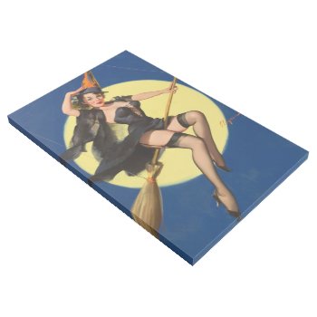 Halloween Witch Pin Up Girl Witch Gallery Wrap by PinUpGallery at Zazzle