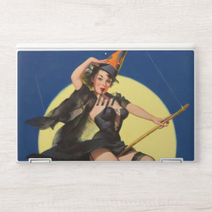 Halloween Witch Pin Up Girl Witch HP Laptop Skin