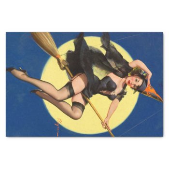 Halloween Witch Pin Up Girl Witch Tissue Paper by PinUpGallery at Zazzle