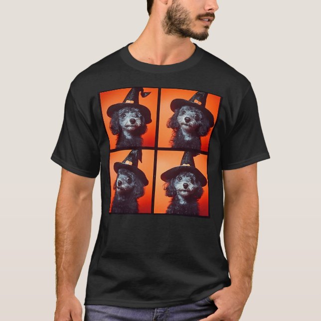 Halloween Witch Poodle Dog T-Shirt (Front)
