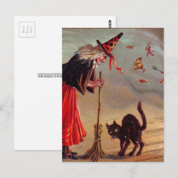 Halloween Witch Postcard | Zazzle