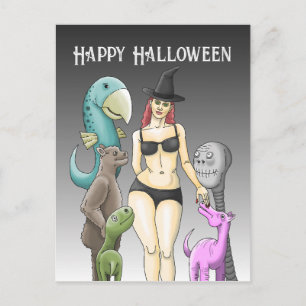 Halloween Witch Postcard