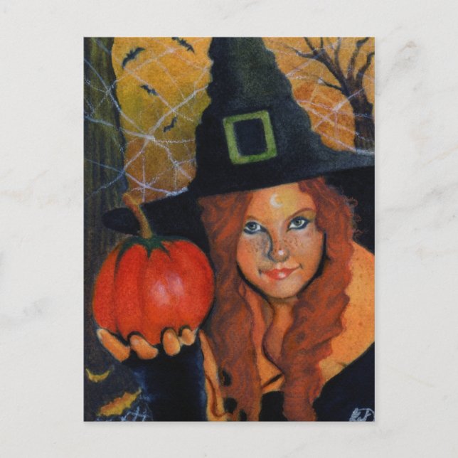 Halloween Witch Postcard (Front)
