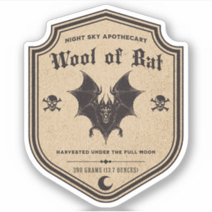 Halloween Witch Potion Apothecary Bottle Label