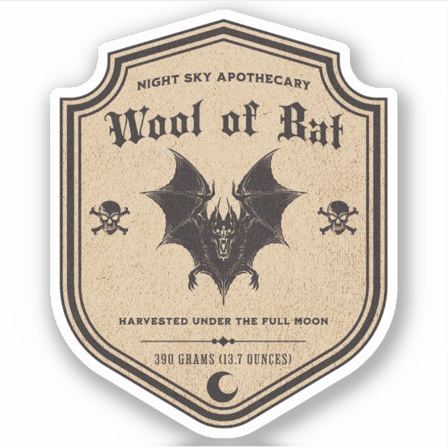 Halloween Witch Potion Apothecary Bottle Label (Front)