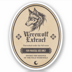 Halloween Witch Potion Apothecary Bottle Label