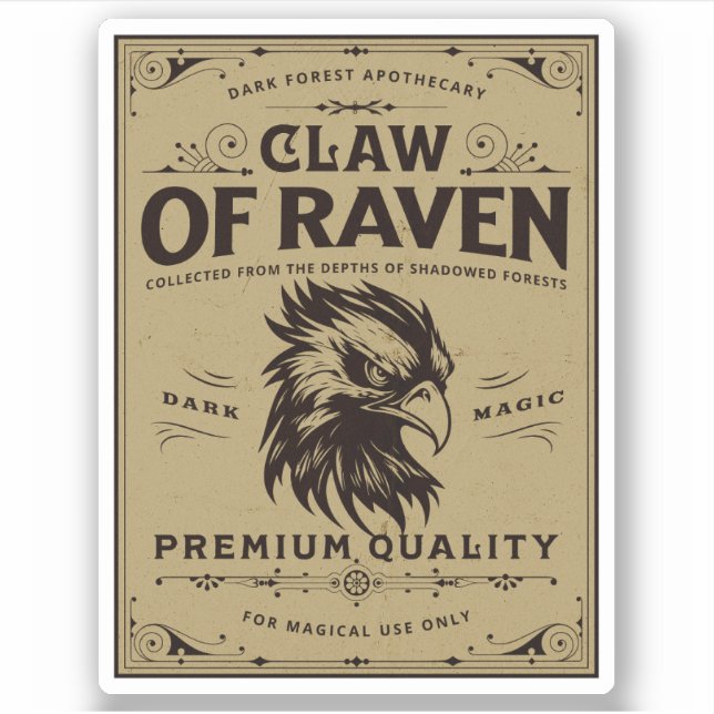 Halloween Witch Potion Apothecary Bottle Label (Front)