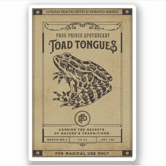 Halloween Witch Potion Apothecary Bottle Label (Front)