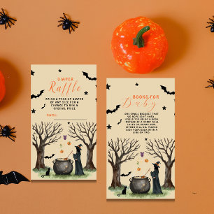 Halloween Witch Potion Baby Shower Diaper Raffle Enclosure Card