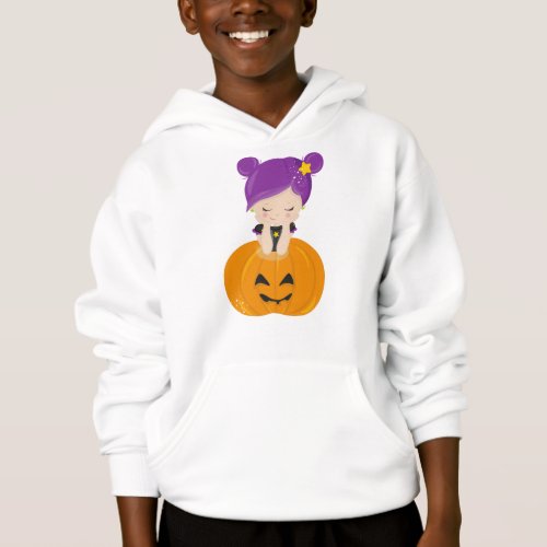 Halloween Witch Pumpkin Boo Trick Or Treat Hoodie