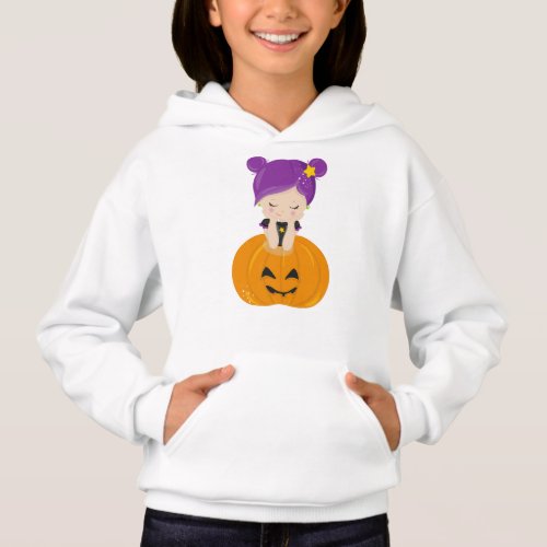 Halloween Witch Pumpkin Boo Trick Or Treat Hoodie