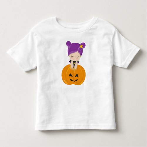 Halloween Witch Pumpkin Boo Trick Or Treat Toddler T_shirt