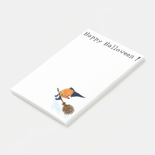 Halloween Witch Pumpkin Flying Sticky Notes