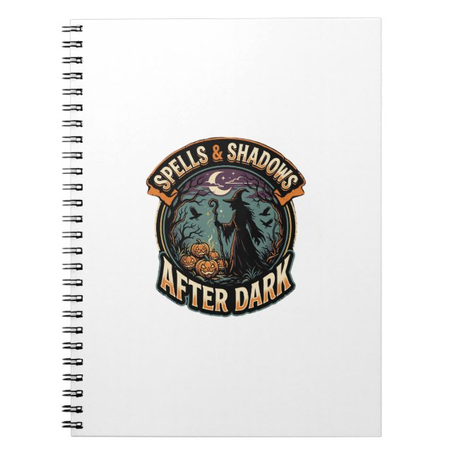 Halloween Witch Pumpkin Night Notebook (Front)