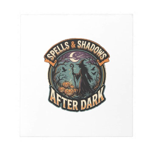 Halloween Witch Pumpkin Night Notepad