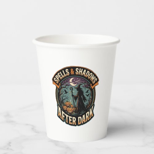 Halloween Witch Pumpkin Night Paper Cups
