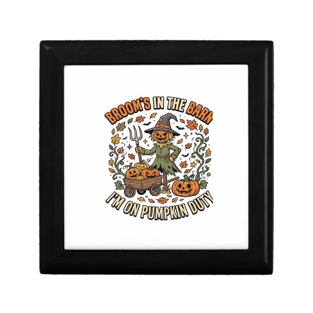 Halloween Witch Pumpkin Patch Humor Gift Box (Front)