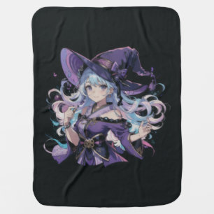 Halloween/Witch/purple Baby Blanket
