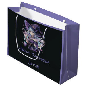 Halloween/Witch/purple Large Gift Bag
