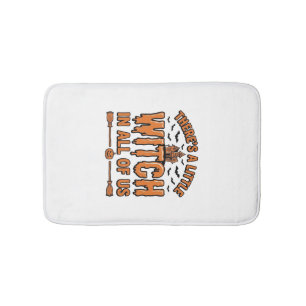Halloween Witch Quote Vintage Vector Design_1 Bath Mat