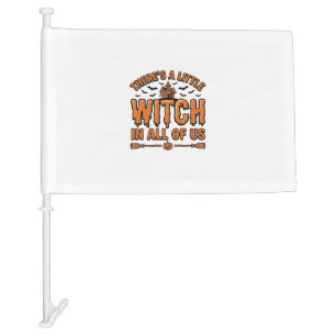 Halloween Witch Quote Vintage Vector Design_1 Car Flag