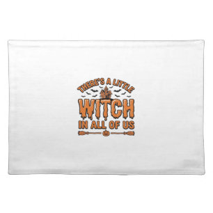 Halloween Witch Quote Vintage Vector Design_1 Cloth Placemat