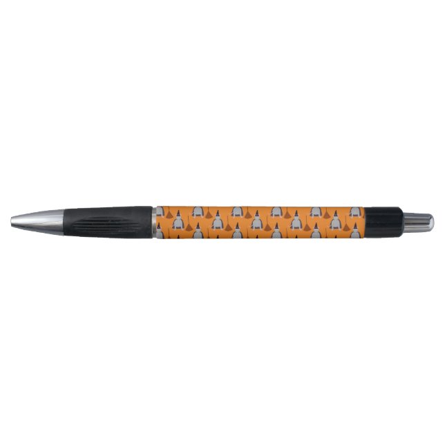 Halloween Witch Rat and Broom Patterned Pen (Front)