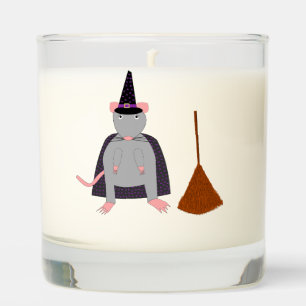 Halloween Witch Rat and Broom Scented Candle