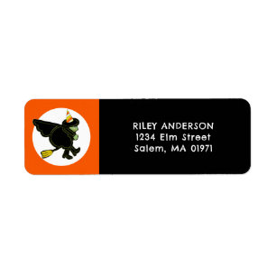 Halloween Witch return-address Label