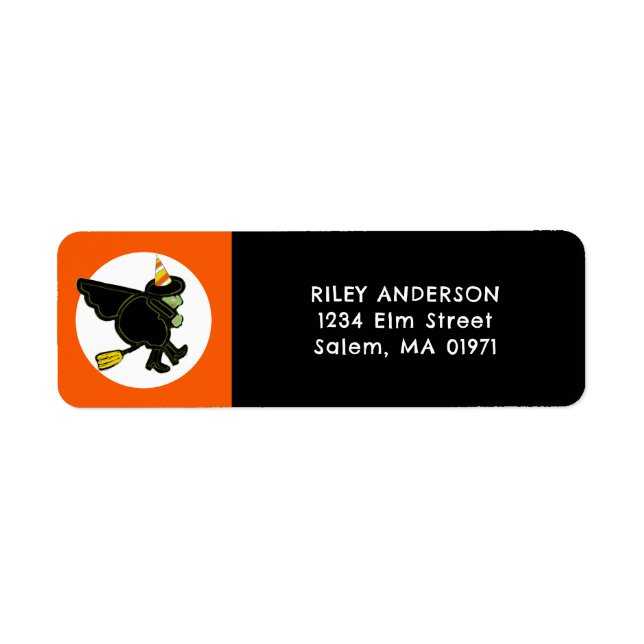 Halloween Witch return-address Label (Front)