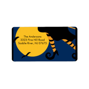 Halloween Witch Return Address Label