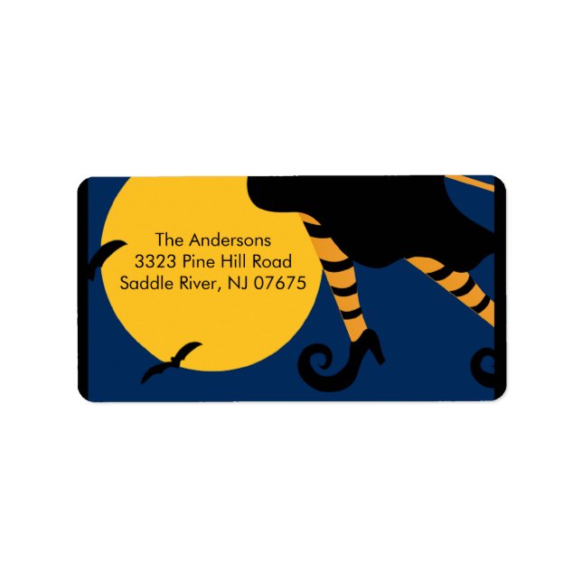 Halloween Witch Return Address Label (Front)