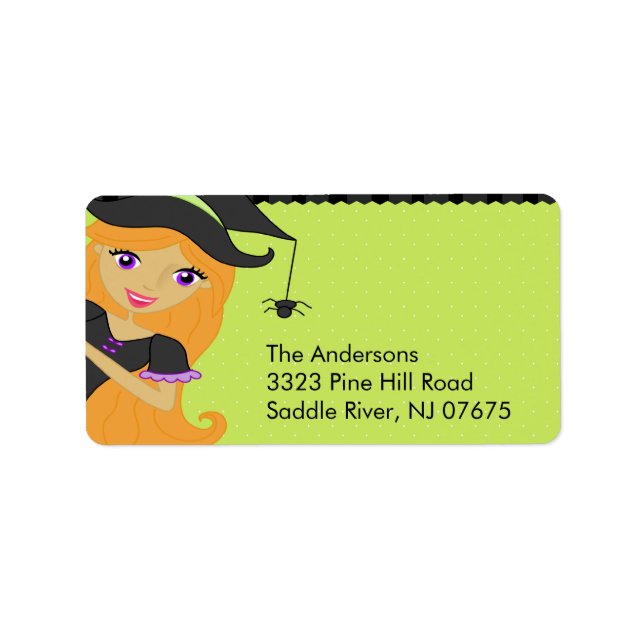 Halloween Witch Return Address Label (Front)