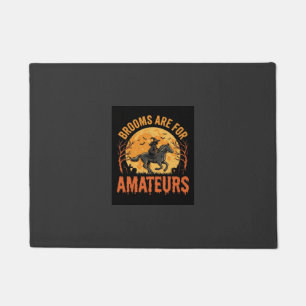 Halloween Witch Rider Horse Brooms Are For Amateur Doormat
