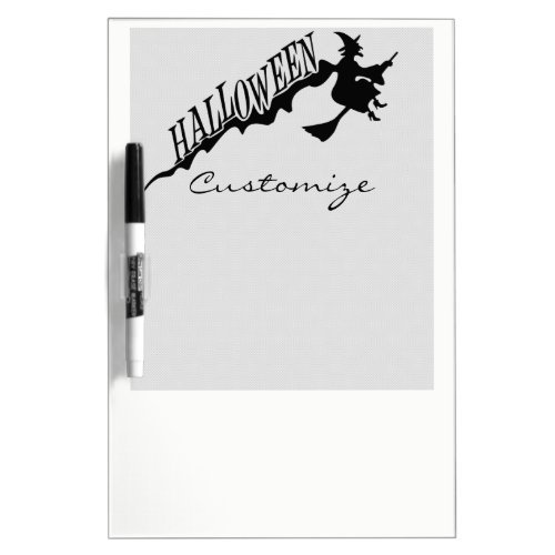 Halloween Witch Riding Broom Thunder_Cove Dry Erase Board