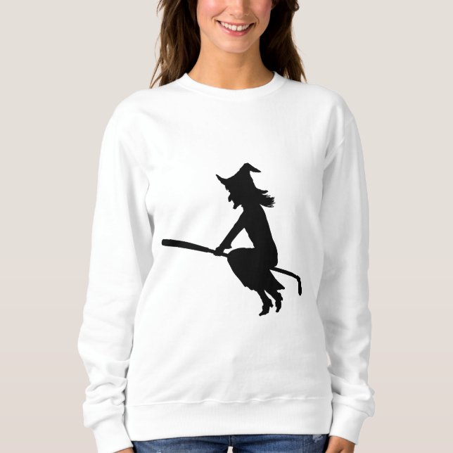 Halloween Witch Riding Golf Club | Golfers Sweatshirt (Front)