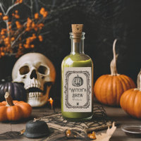 Halloween Witch’s Brew Drinks Funny Spooky Wine