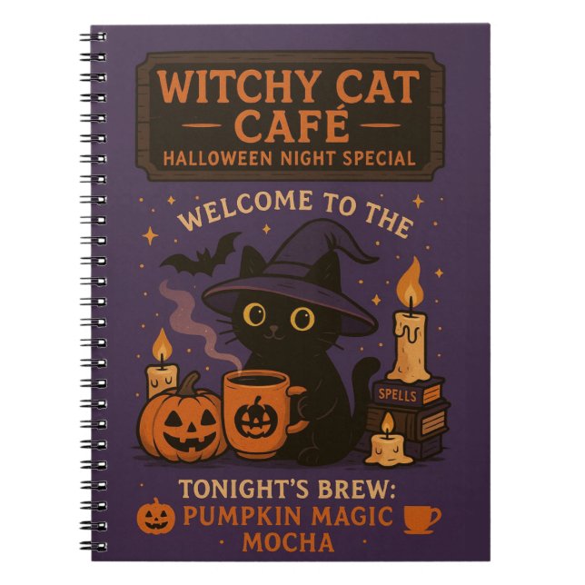 Halloween Witch’s Castle Notebook – Magic Night  (Front)