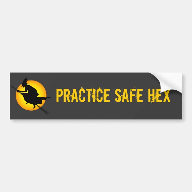Halloween Witch Safe Hex Bumper Sticker 6 (Front)